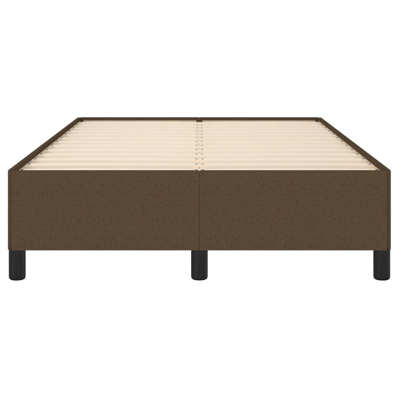 vidaXL sötétbarna szövet ágykeret matrac nélkül 120x200 cm
