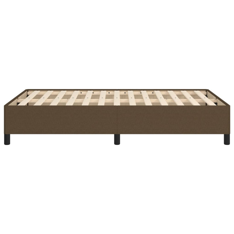 vidaXL sötétbarna szövet ágykeret matrac nélkül 120x200 cm