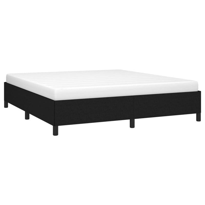 vidaXL fekete szövet ágykeret matrac nélkül 160 x 200 cm