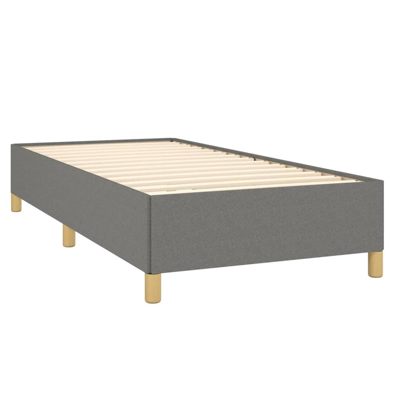 vidaXL sötétszürke szövet ágykeret matrac nélkül 100x200 cm