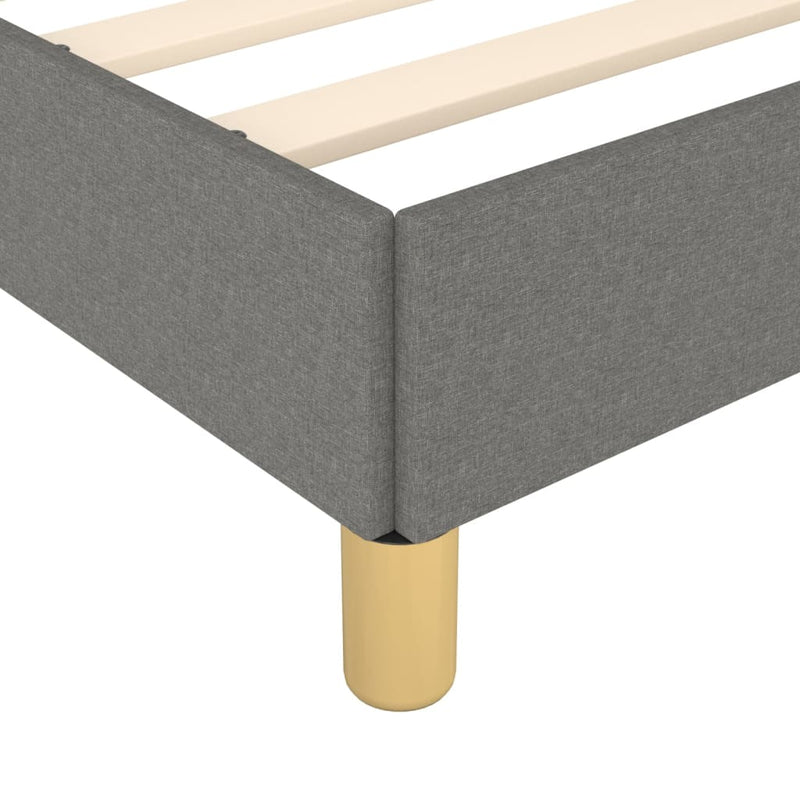 vidaXL sötétszürke szövet ágykeret matrac nélkül 100x200 cm