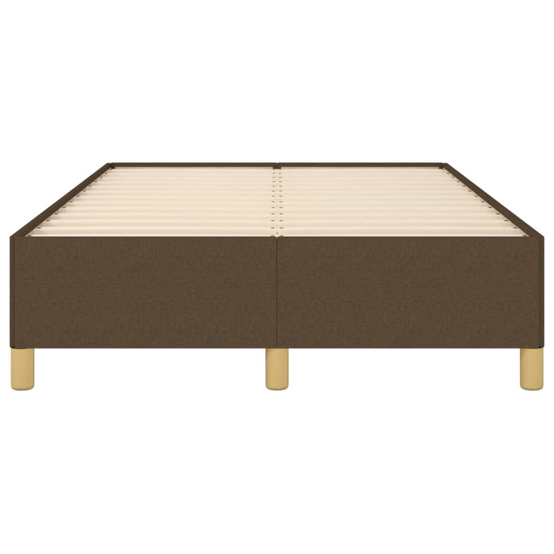 vidaXL sötétbarna szövet ágykeret matrac nélkül 120x200 cm