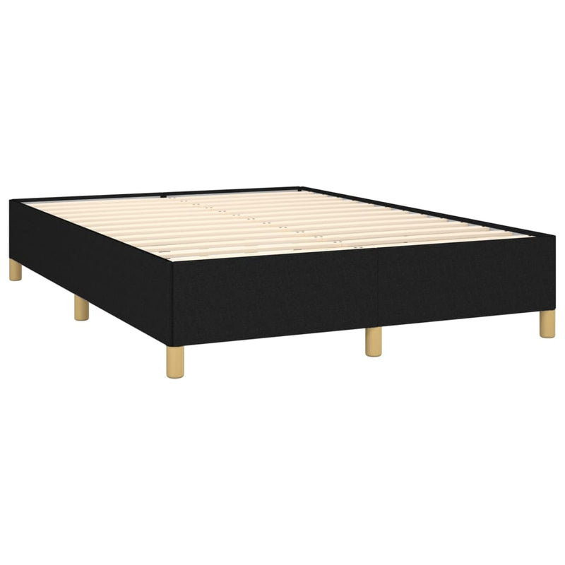 vidaXL fekete szövet ágykeret matrac nélkül 140x200 cm