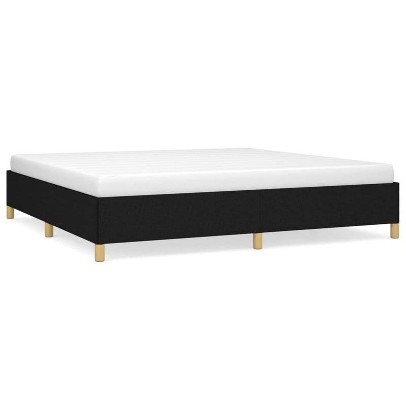 vidaXL fekete szövet ágykeret matrac nélkül 200 x 200 cm