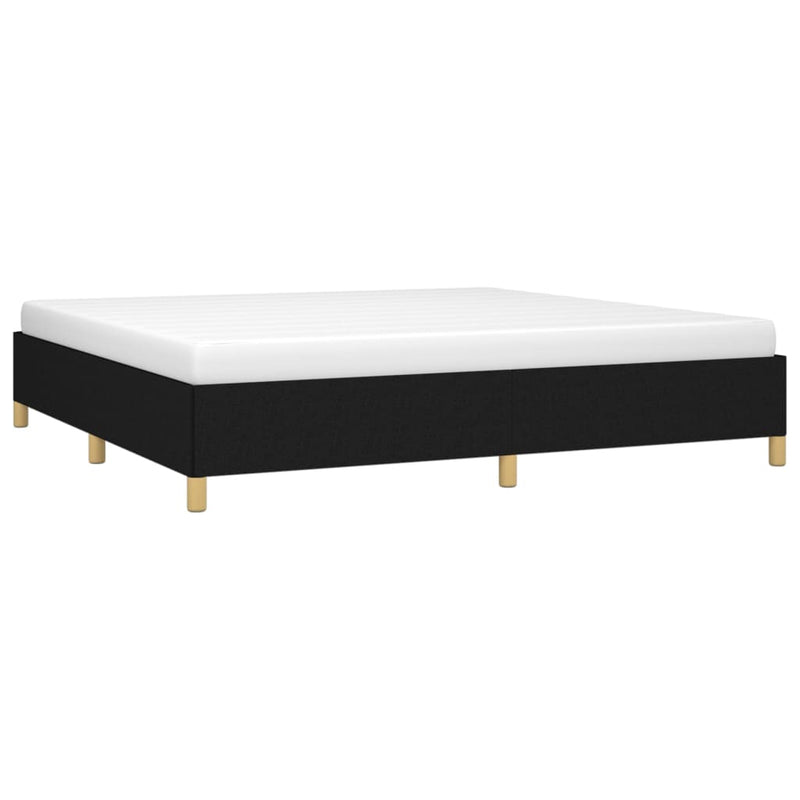 vidaXL fekete szövet ágykeret matrac nélkül 200 x 200 cm