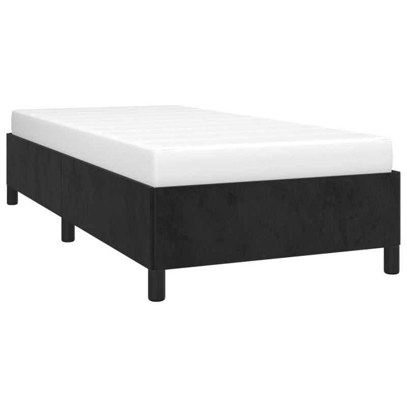 vidaXL fekete bársony ágykeret matrac nélkül 100x200 cm