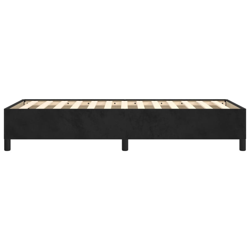 vidaXL fekete bársony ágykeret matrac nélkül 100x200 cm