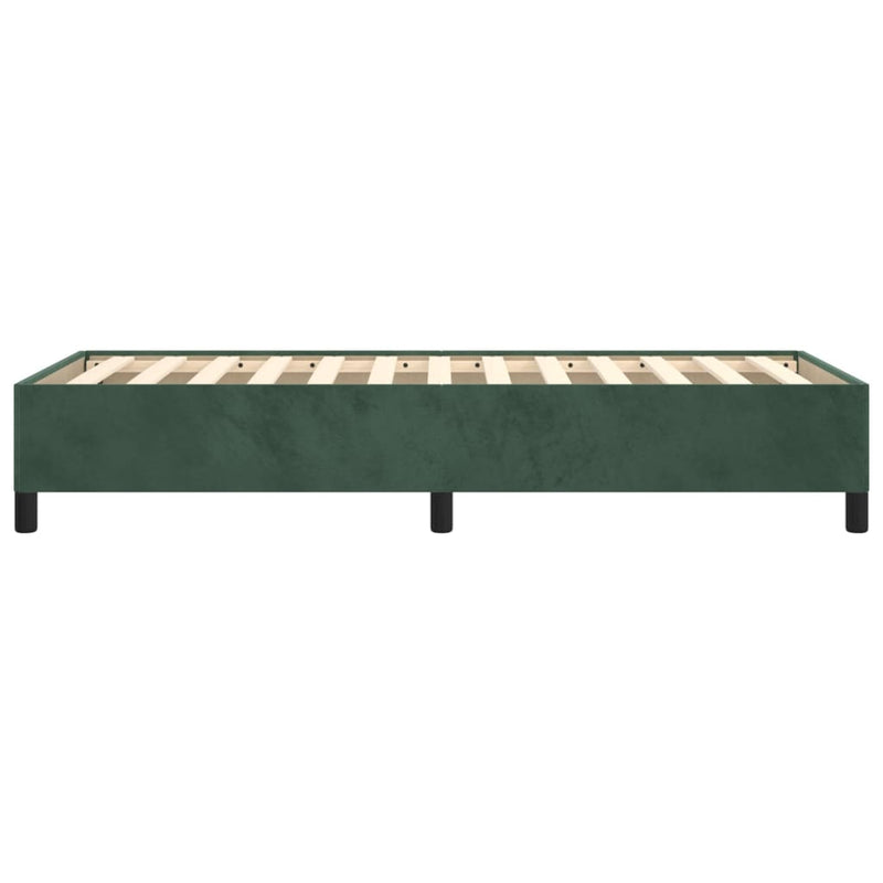 vidaXL sötétzöld bársony ágykeret matrac nélkül 100x200 cm