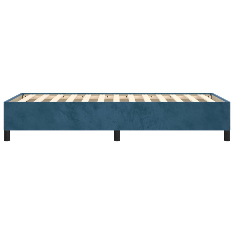 vidaXL sötétkék bársony ágykeret matrac nélkül 100x200 cm