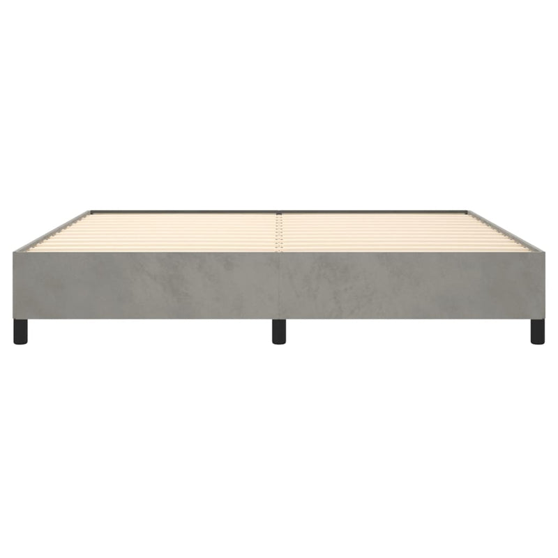 vidaXL világosszürke bársony ágykeret matrac nélkül 200 x 200 cm