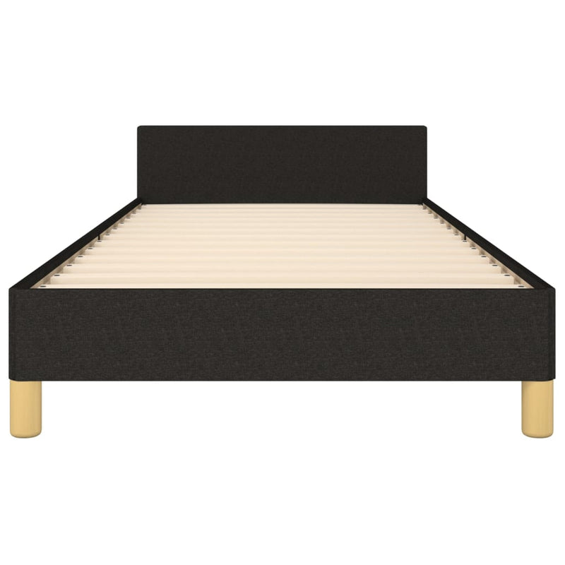 vidaXL fekete szövet ágykeret fejtámlával matrac nélkül 80 x 200 cm