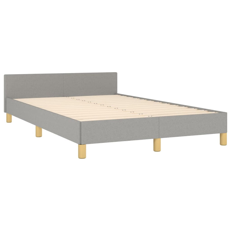 vidaXL világosszürke szövet ágykeret matrac nélkül 120x200 cm