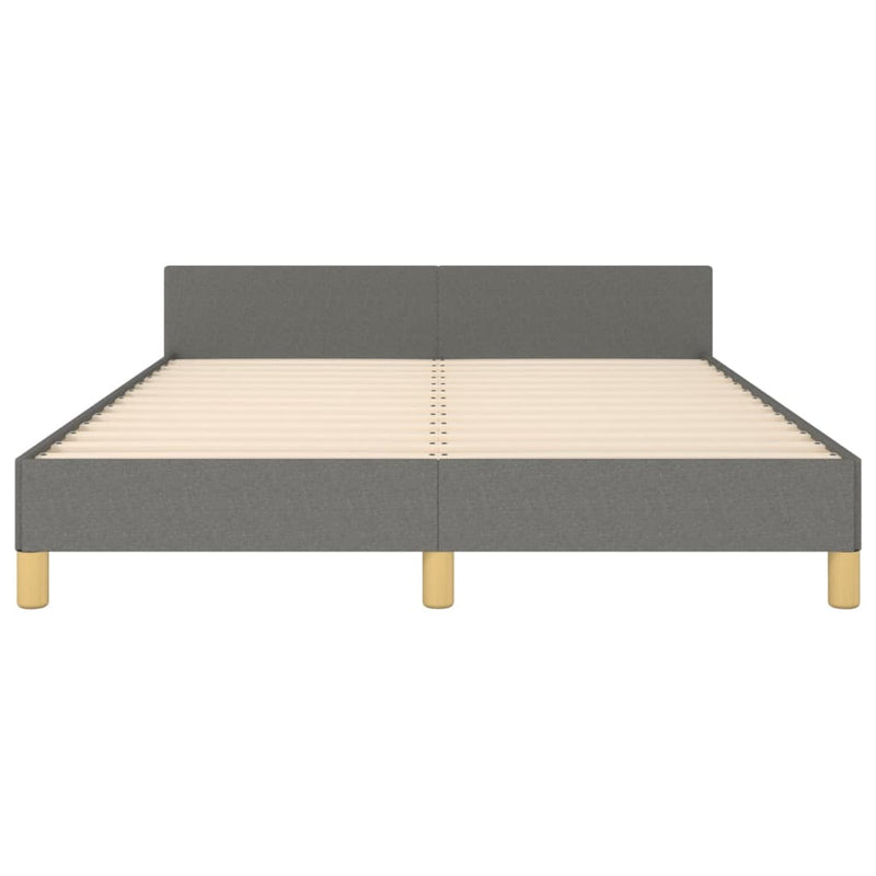 vidaXL sötétszürke szövet ágykeret matrac nélkül 140 x 190 cm