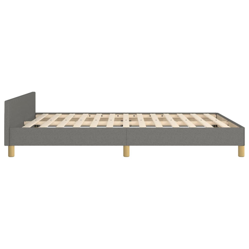vidaXL sötétszürke szövet ágykeret matrac nélkül 140 x 190 cm