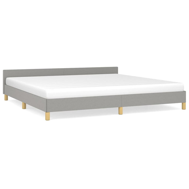 vidaXL világosszürke szövet ágykeret matrac nélkül 200 x 200 cm