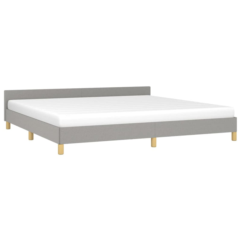 vidaXL világosszürke szövet ágykeret matrac nélkül 200 x 200 cm
