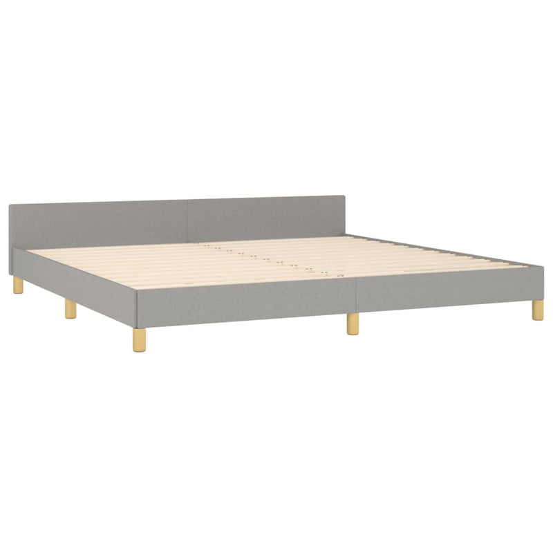 vidaXL világosszürke szövet ágykeret matrac nélkül 200 x 200 cm