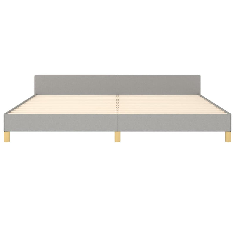 vidaXL világosszürke szövet ágykeret matrac nélkül 200 x 200 cm