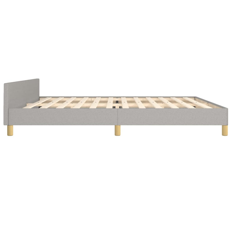 vidaXL világosszürke szövet ágykeret matrac nélkül 200 x 200 cm
