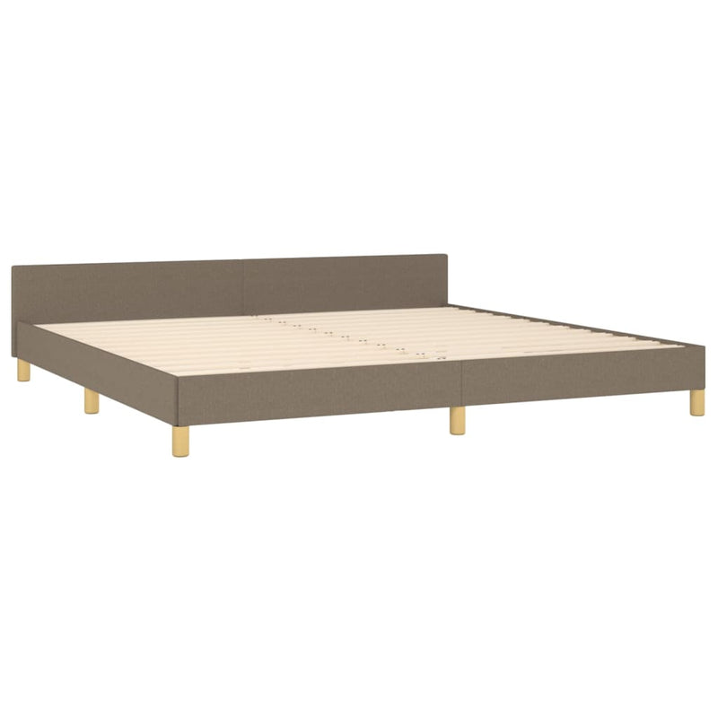 vidaXL tópszínű szövet ágykeret matrac nélkül 200 x 200 cm