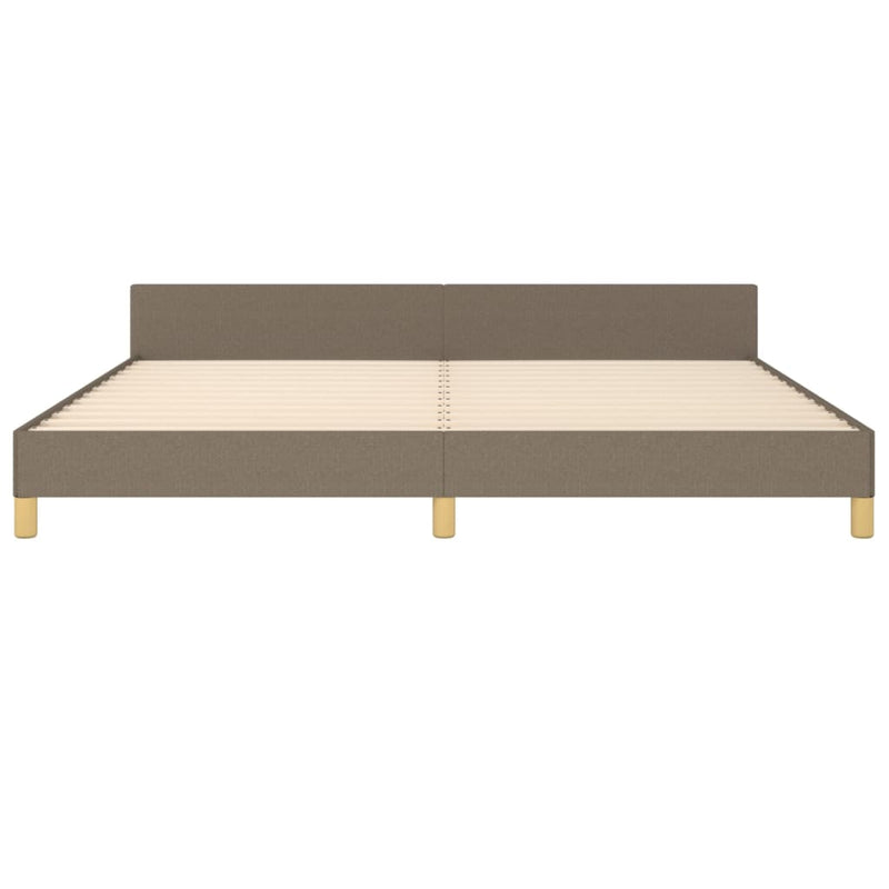 vidaXL tópszínű szövet ágykeret matrac nélkül 200 x 200 cm