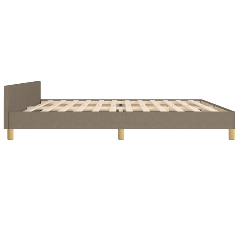 vidaXL tópszínű szövet ágykeret matrac nélkül 200 x 200 cm