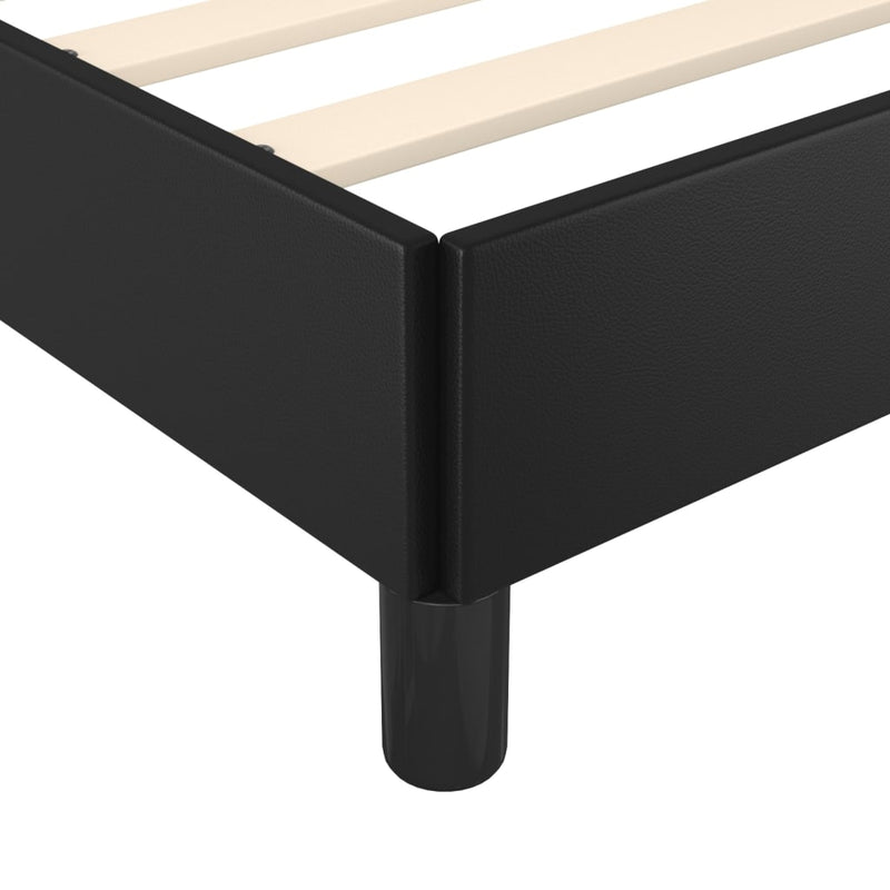 vidaXL fekete ágykeret fejtámlával matrac nélkül 80 x 200 cm