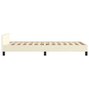 vidaXL krémszínű ágykeret fejtámlával matrac nélkül 80 x 200 cm