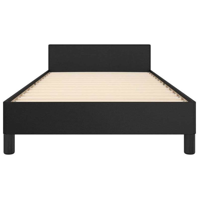 vidaXL fekete ágykeret fejtámlával matrac nélkül 90x190 cm