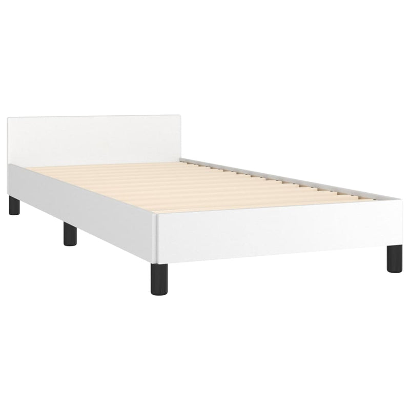 vidaXL fehér ágykeret fejtámlával matrac nélkül 90x190 cm