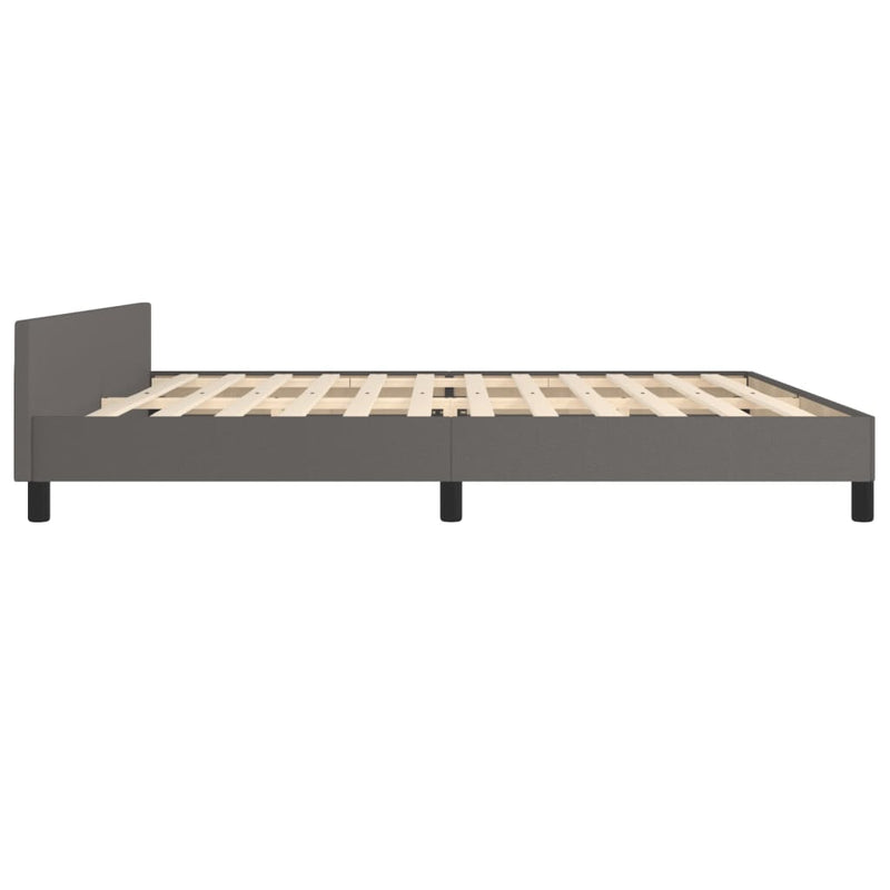 vidaXL szürke ágykeret fejtámlával matrac nélkül 200x200 cm