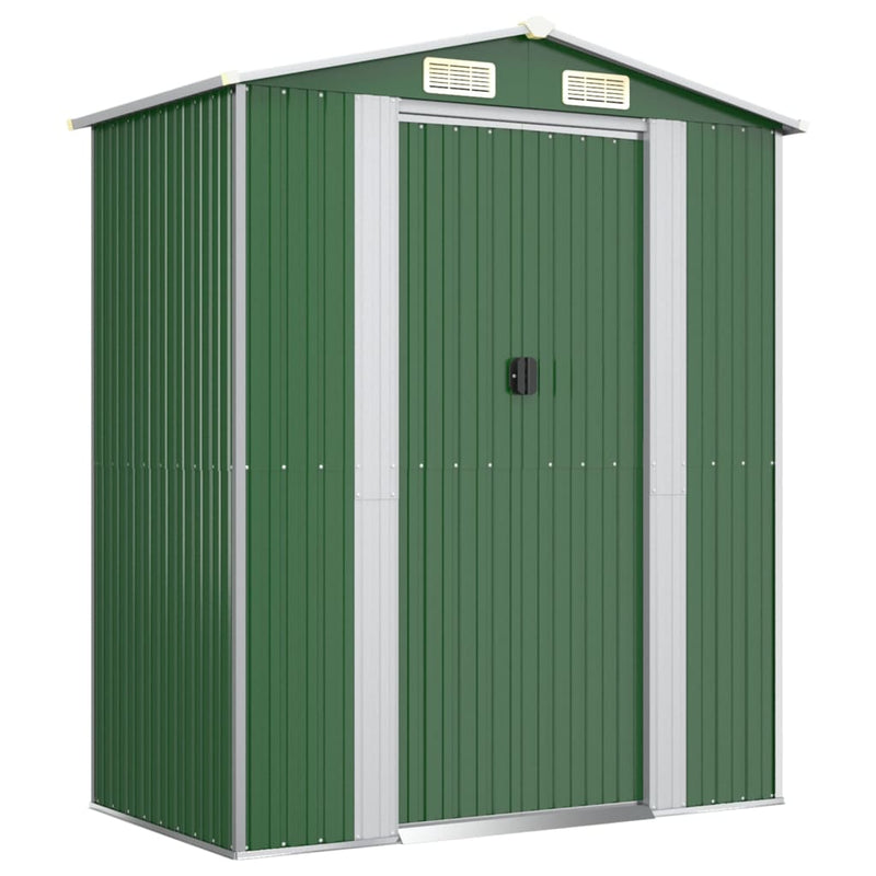 vidaXL zöld horganyzott acél kerti fészer 192x108x223 cm