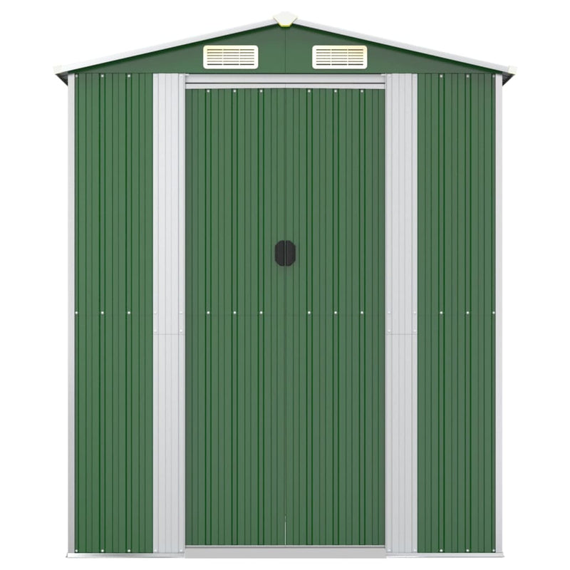 vidaXL zöld horganyzott acél kerti fészer 192x108x223 cm