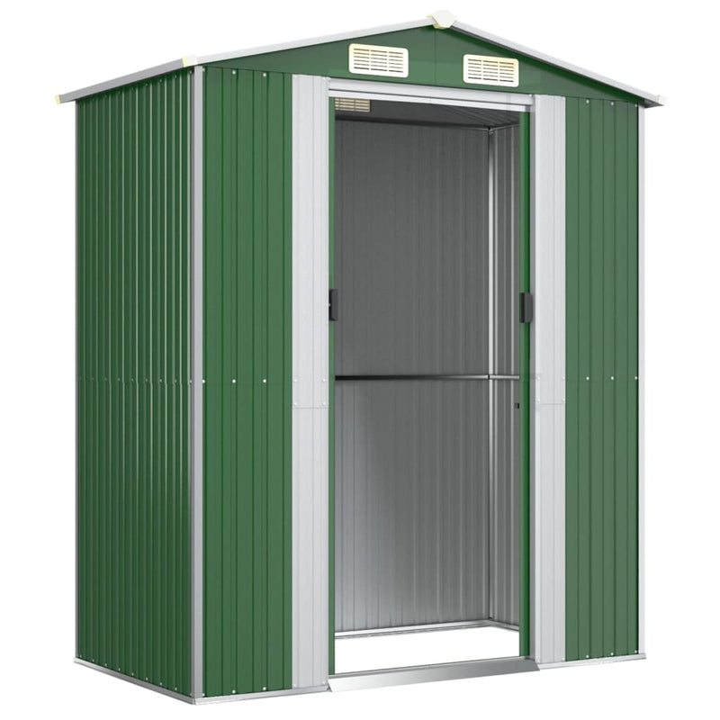 vidaXL zöld horganyzott acél kerti fészer 192x108x223 cm