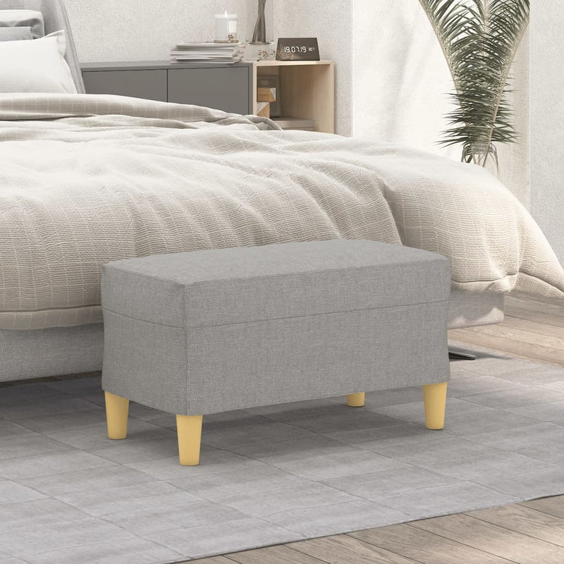 vidaXL világosszürke szövet pad 70 x 35 x 41 cm
