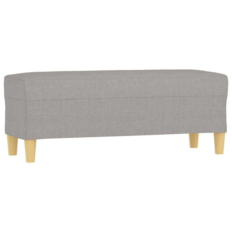 vidaXL világosszürke szövet pad 100 x 35 x 41 cm
