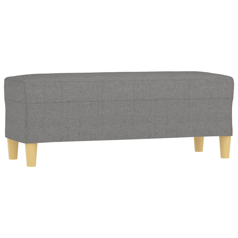 vidaXL sötétszürke szövet pad 100x35x41 cm