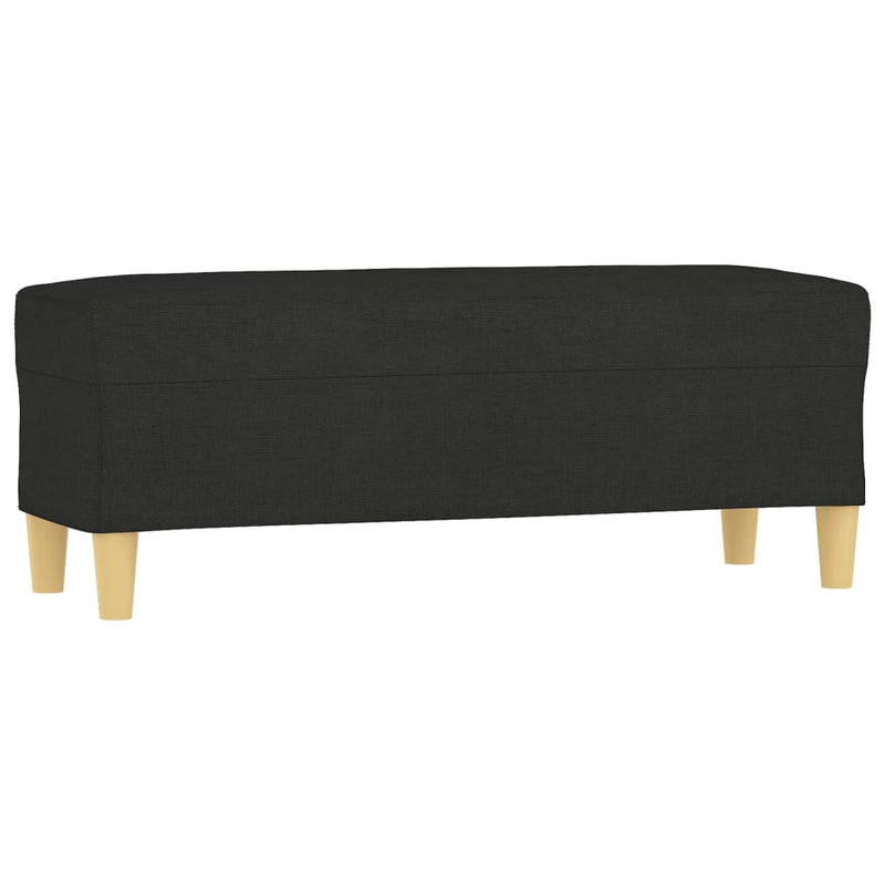 vidaXL fekete szövet pad 100 x 35 x 41 cm