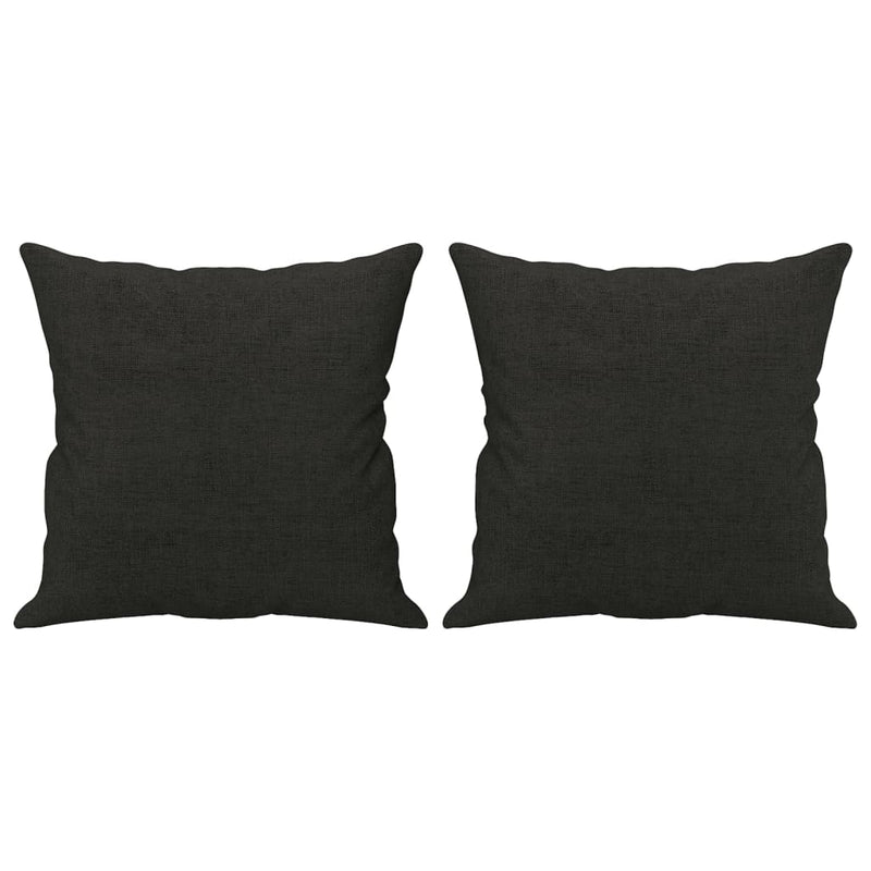 vidaXL 2 db fekete szövet díszpárna 40 x 40 cm