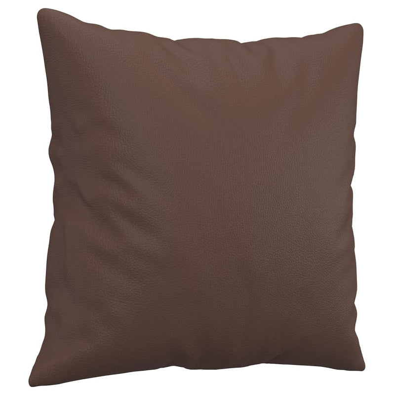 vidaXL 2 db barna műbőr díszpárna 40 x 40 cm
