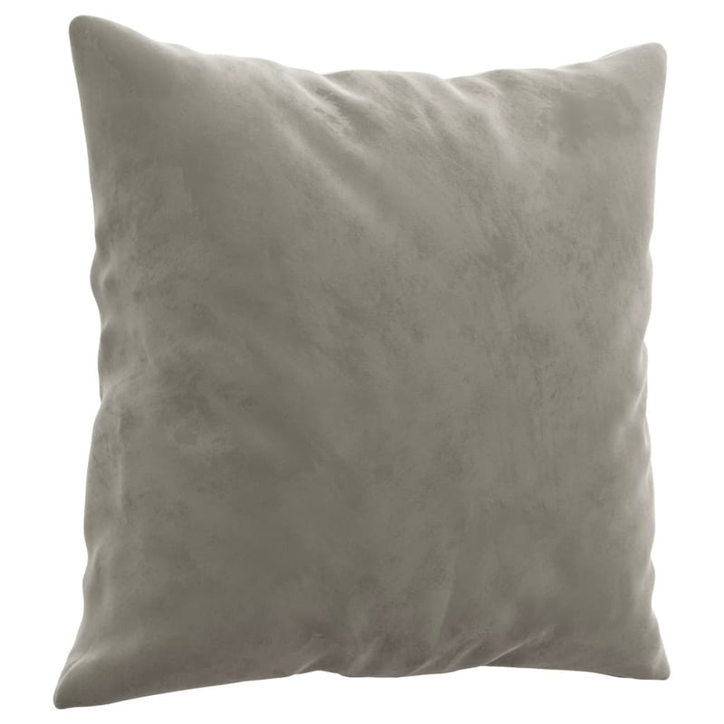 vidaXL 2 db világosszürke bársony díszpárna 40 x 40 cm