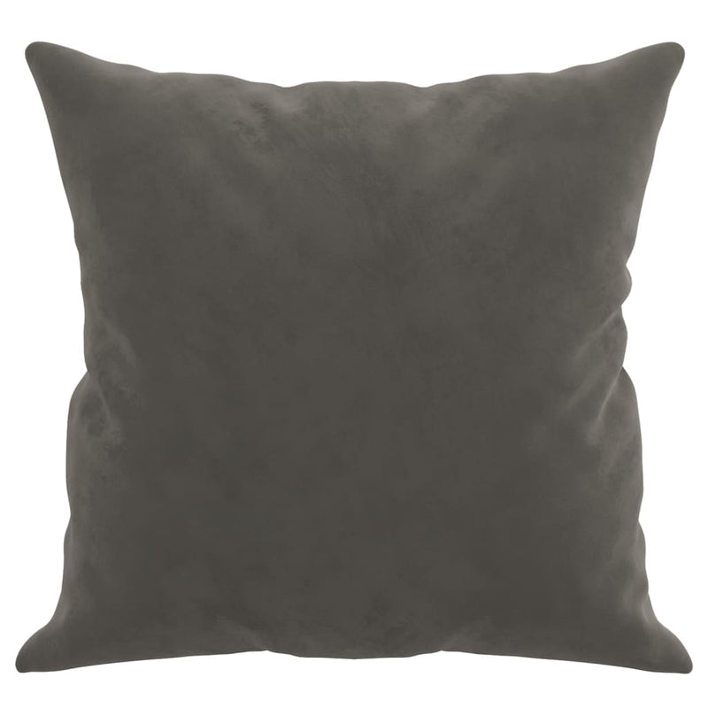vidaXL 2 db sötétszürke bársony díszpárna 40 x 40 cm