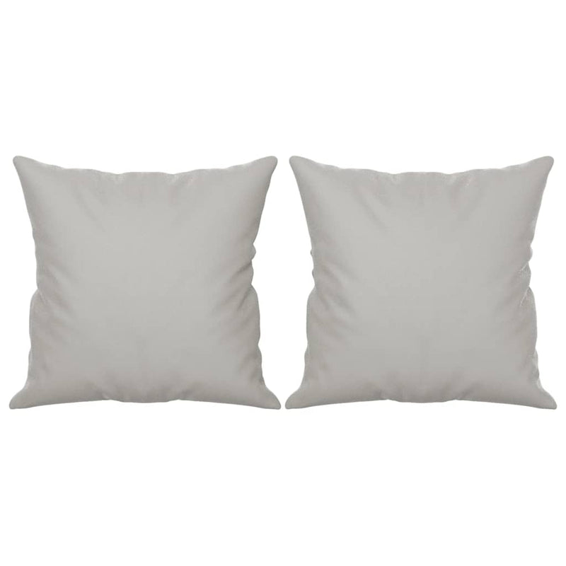 vidaXL 2 db világosszürke mikroszálas szövet díszpárna 40 x 40 cm