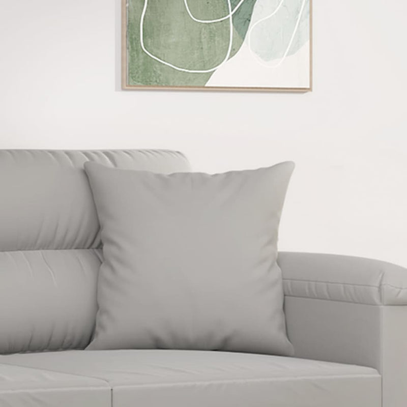vidaXL 2 db világosszürke mikroszálas szövet díszpárna 40 x 40 cm