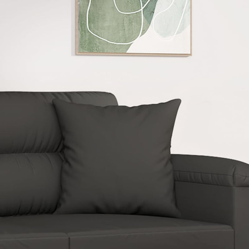 vidaXL 2 db sötétszürke mikroszálas szövet díszpárna 40 x 40 cm