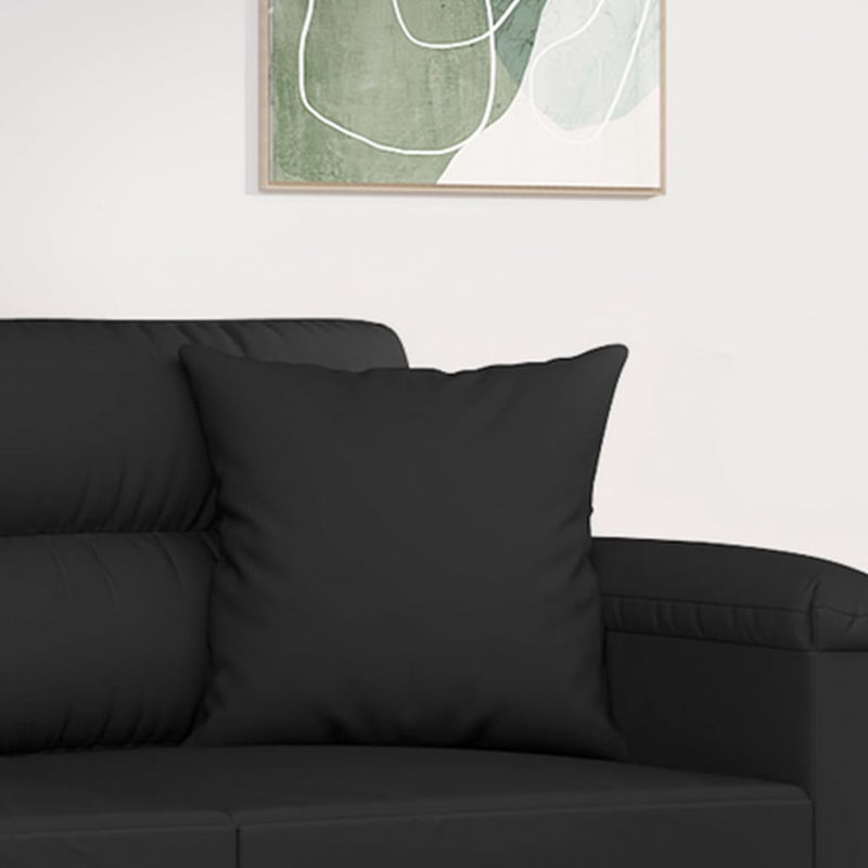 vidaXL 2 db fekete mikroszálas díszpárna 40 x 40 cm