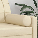 vidaXL 2 db krémszínű szövet díszpárna Ø15x50 cm