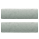 vidaXL 2 db világosszürke bársony díszpárna Ø15x50 cm