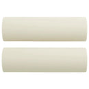 vidaXL 2 db krémszínű bársony díszpárna Ø15x50 cm