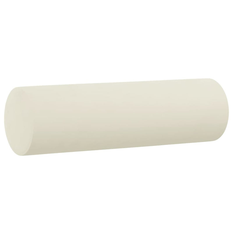 vidaXL 2 db krémszínű bársony díszpárna Ø15x50 cm